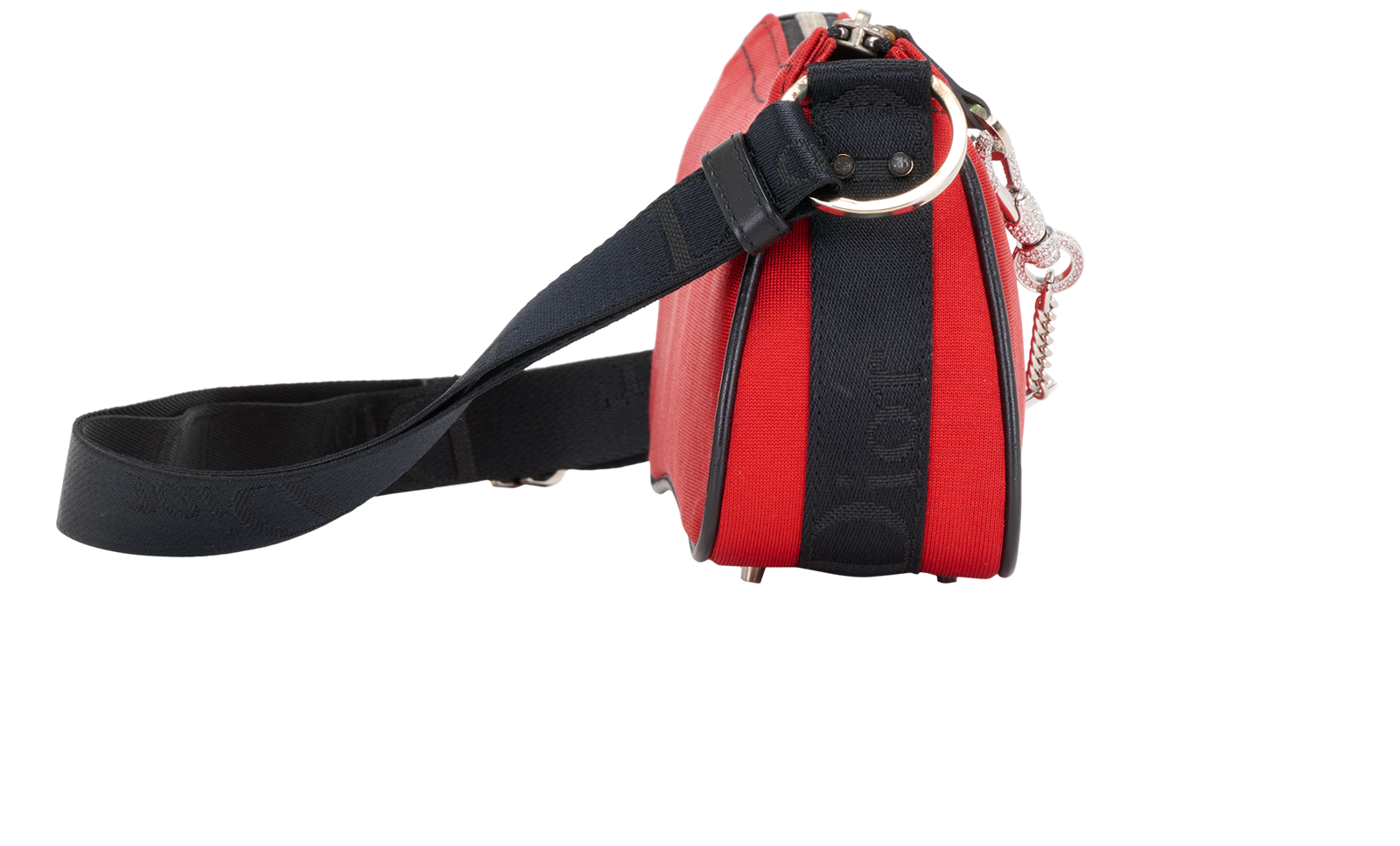Hardcore Shoulder Bag, &pound;650, Handbags, Red, Fabric, Side view
